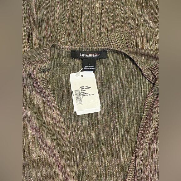 Sabina Musáyev Carry Tiered Metallic Dress size L - Picture 9 of 11